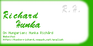 richard hunka business card